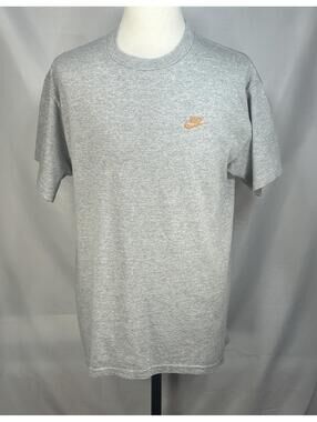 Nike Embroidered Logo Pullover T-Shirt Gray Men's Large